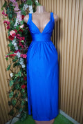 Robe évasée longue sans manches décolletée-S