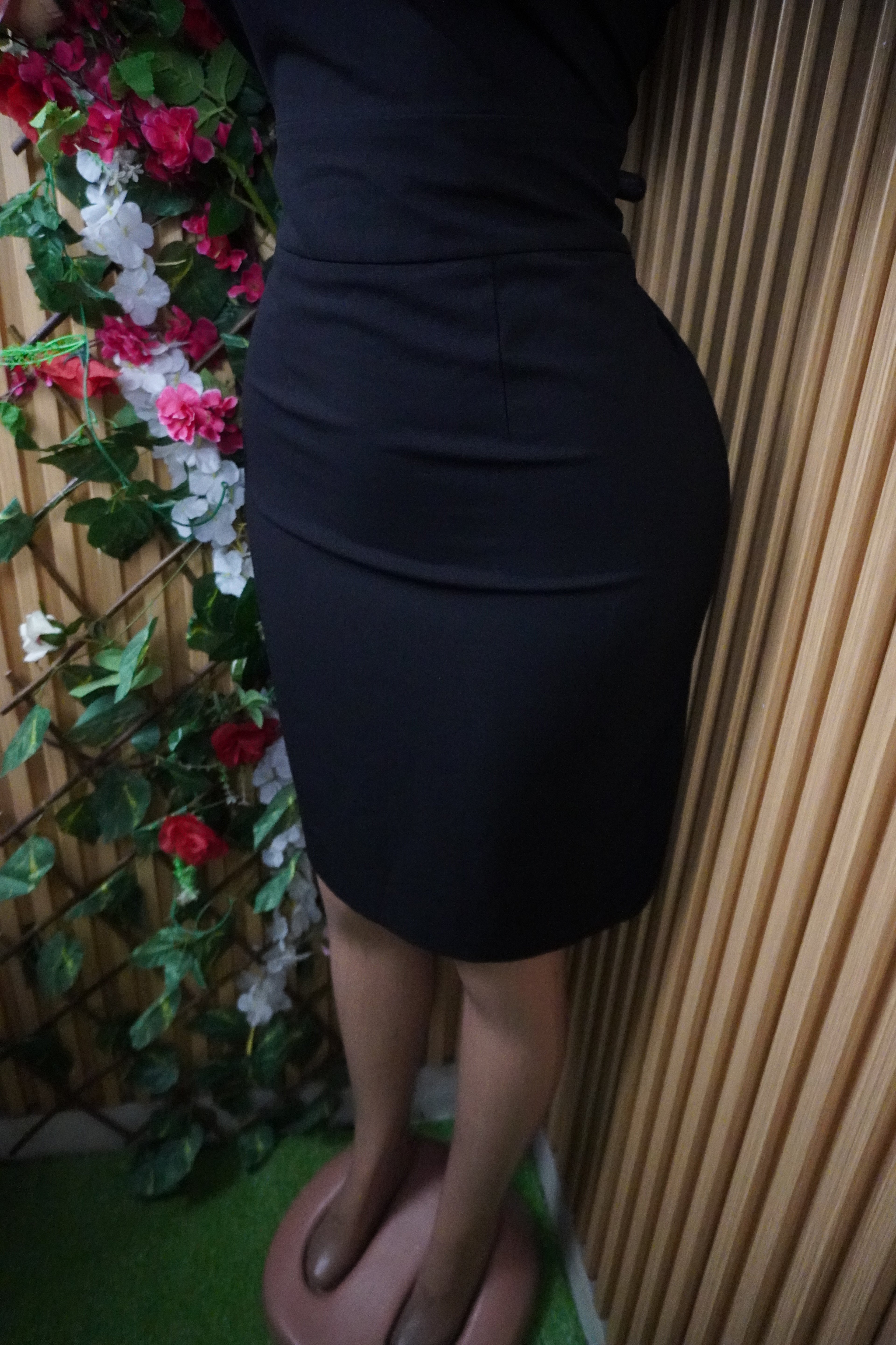 Robe moulante sans manches décolletée-S