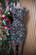 Robe moulante sans manches imprimée fleurie-S