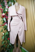 Robe évasée longue manches longues stylée-S