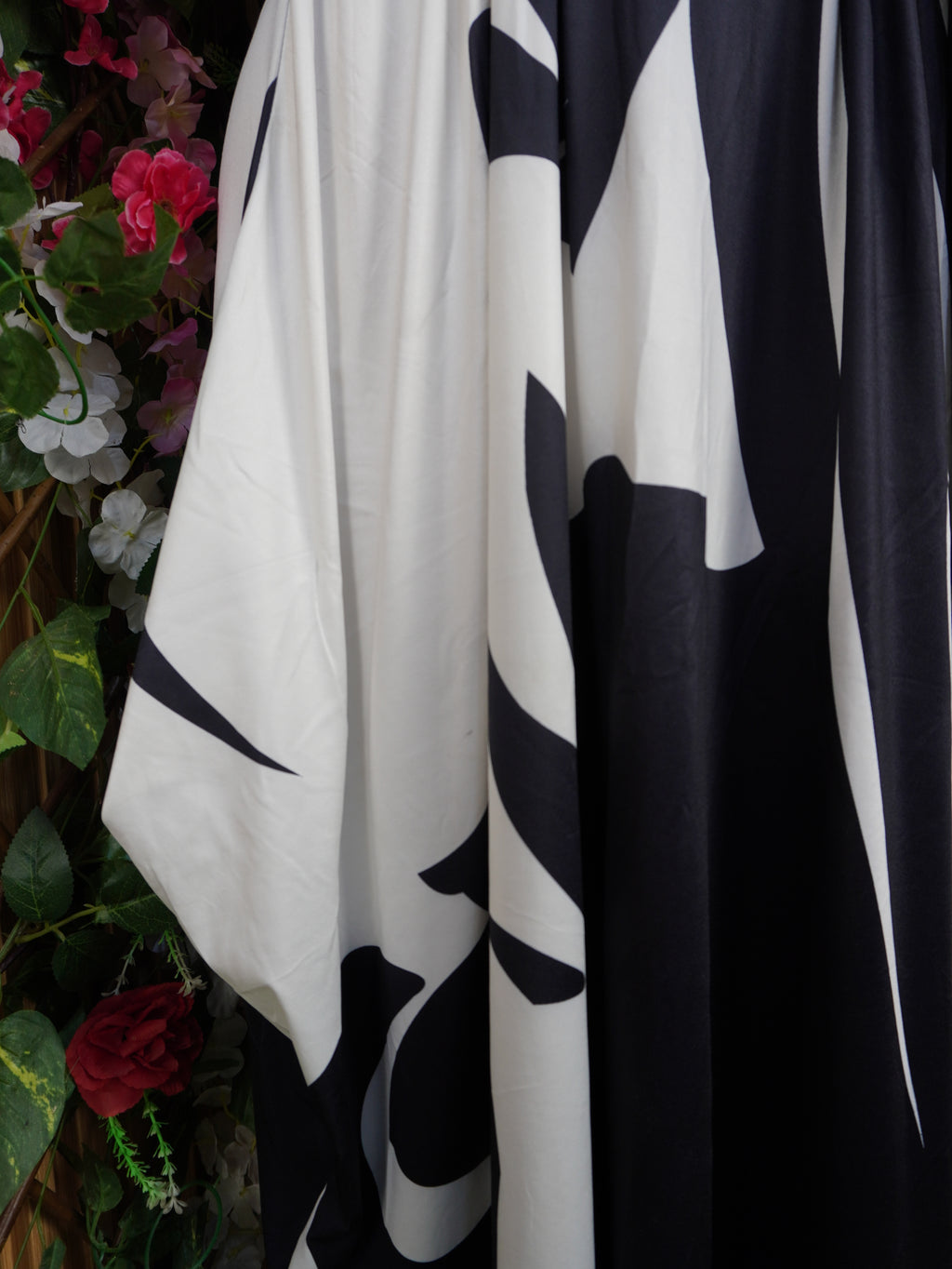 Robe évasée longue manches courtes ceintrée-XXXXL