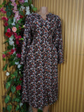 Robe évasée mi-longue manches longues-XL