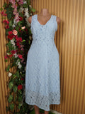 Robe évasée mi-longue sans manches motif bretelles-M