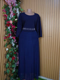 Robe évasée longue manches longues décolletée-XXXL
