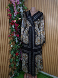 Robe évasée longgue manches longues décolletée-XXL