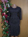 Robe évasée manches longues décolletée-L