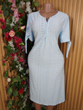Robe évasée stylée manches courtes-L