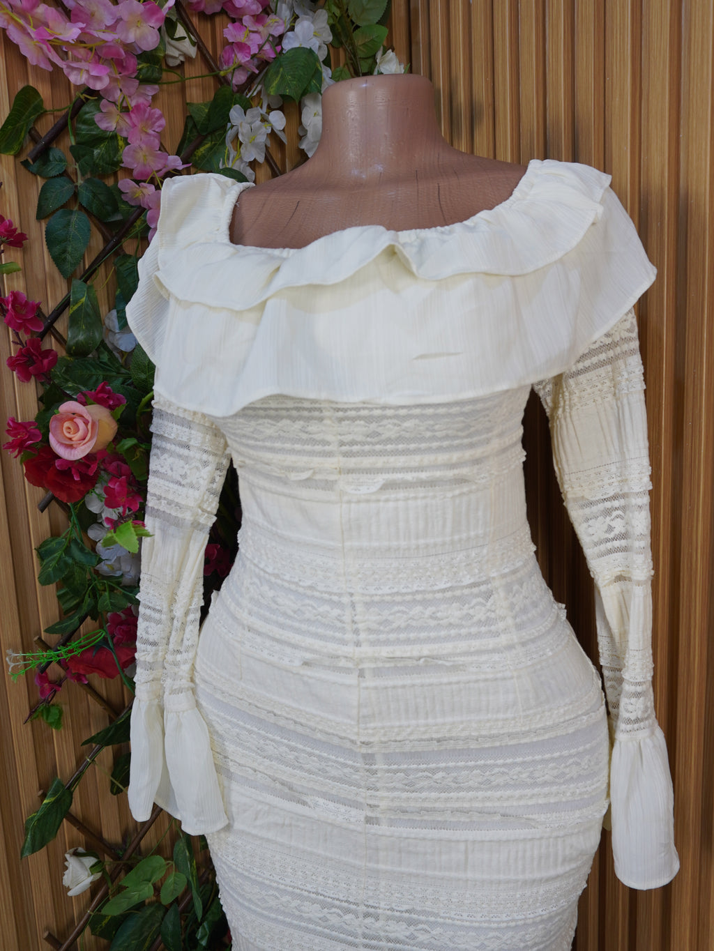 Robe moulante slim manches longues-XL