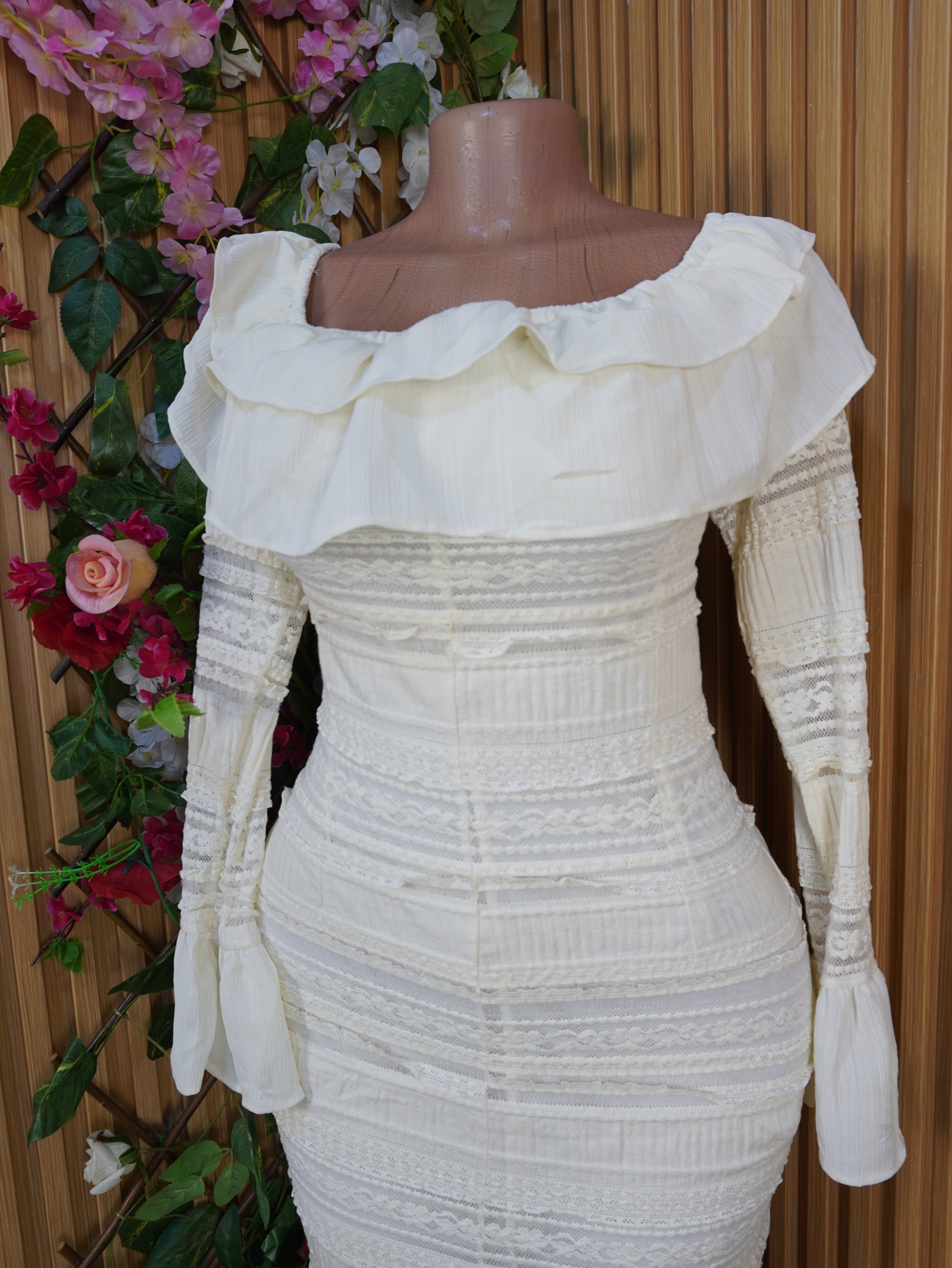 Robe moulante slim manches longues-XL