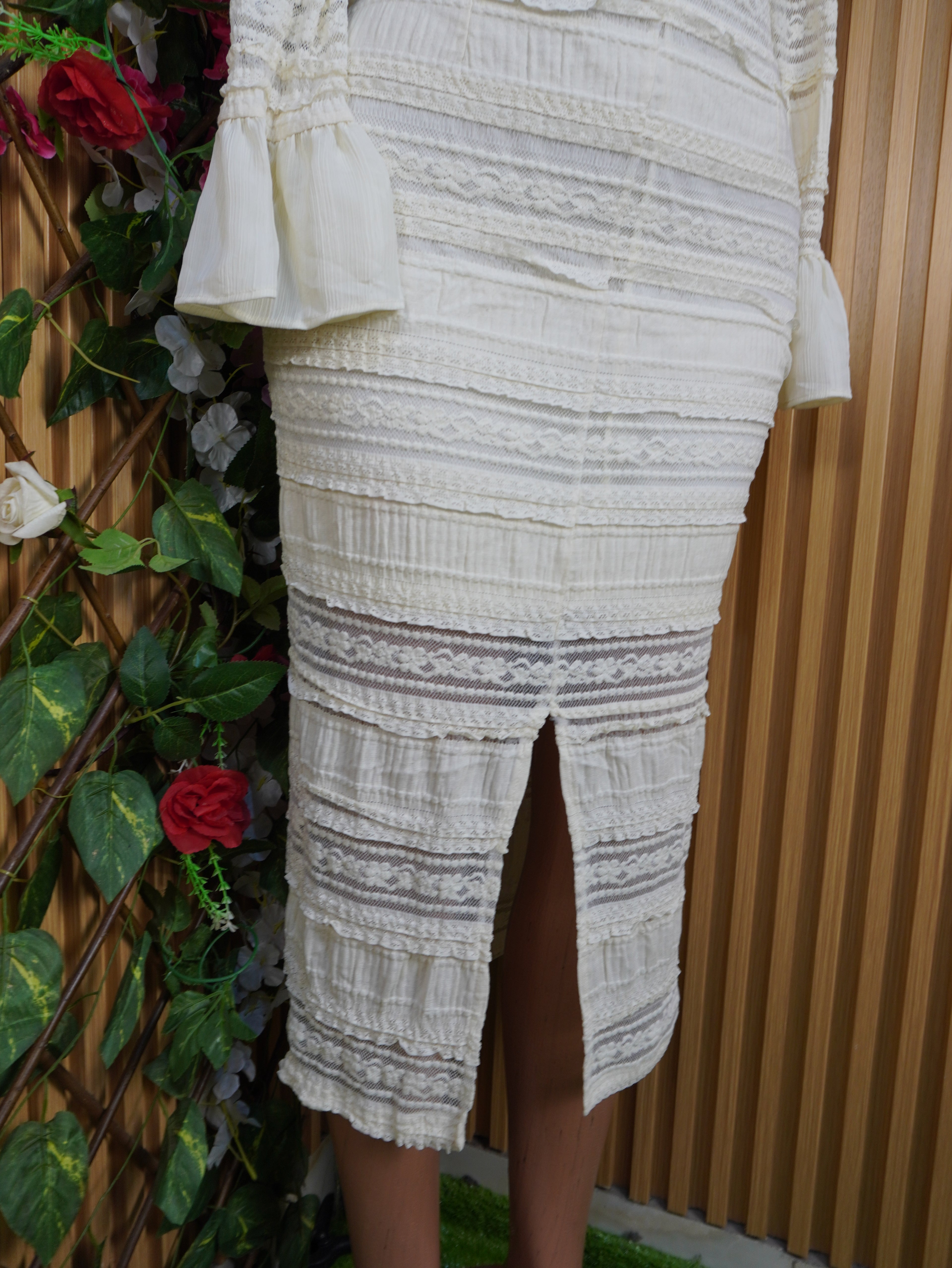 Robe moulante slim manches longues-XL