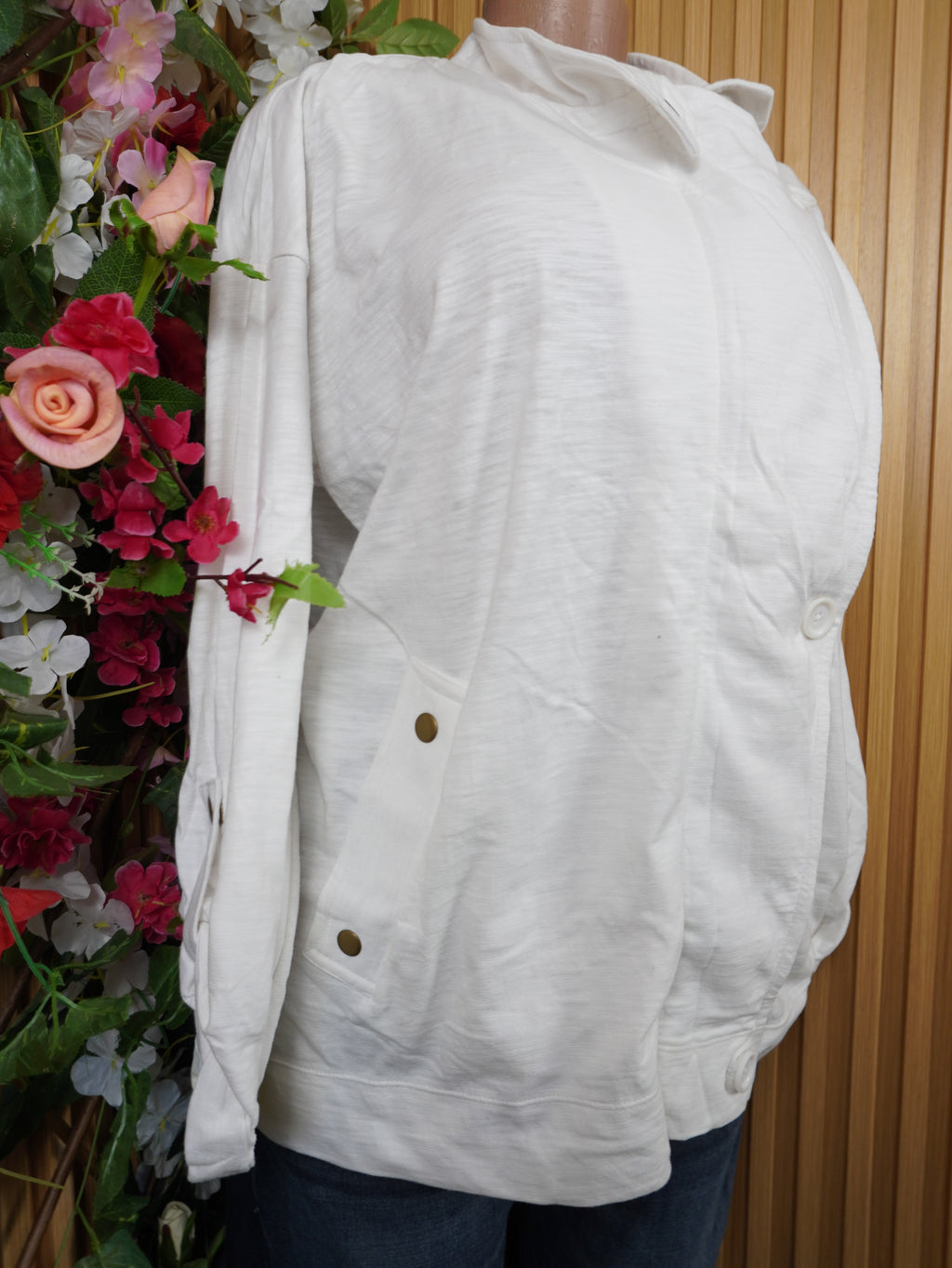 Veste blazer pour femme couleur blanche avec doublure-XL