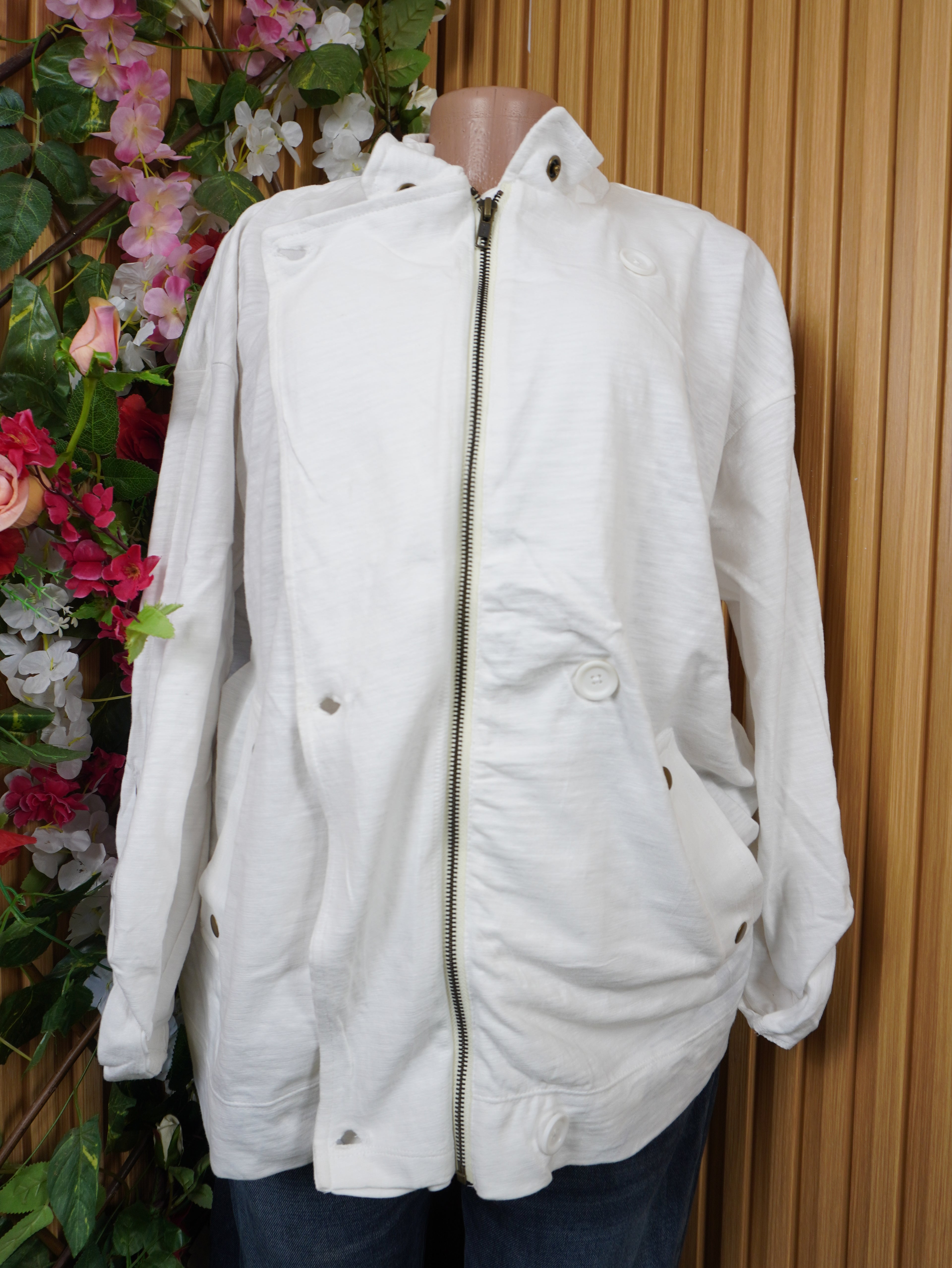 Veste blazer pour femme couleur blanche avec doublure-XL
