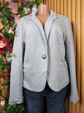 Veste blazer pour femme couleur gris one boutons-L