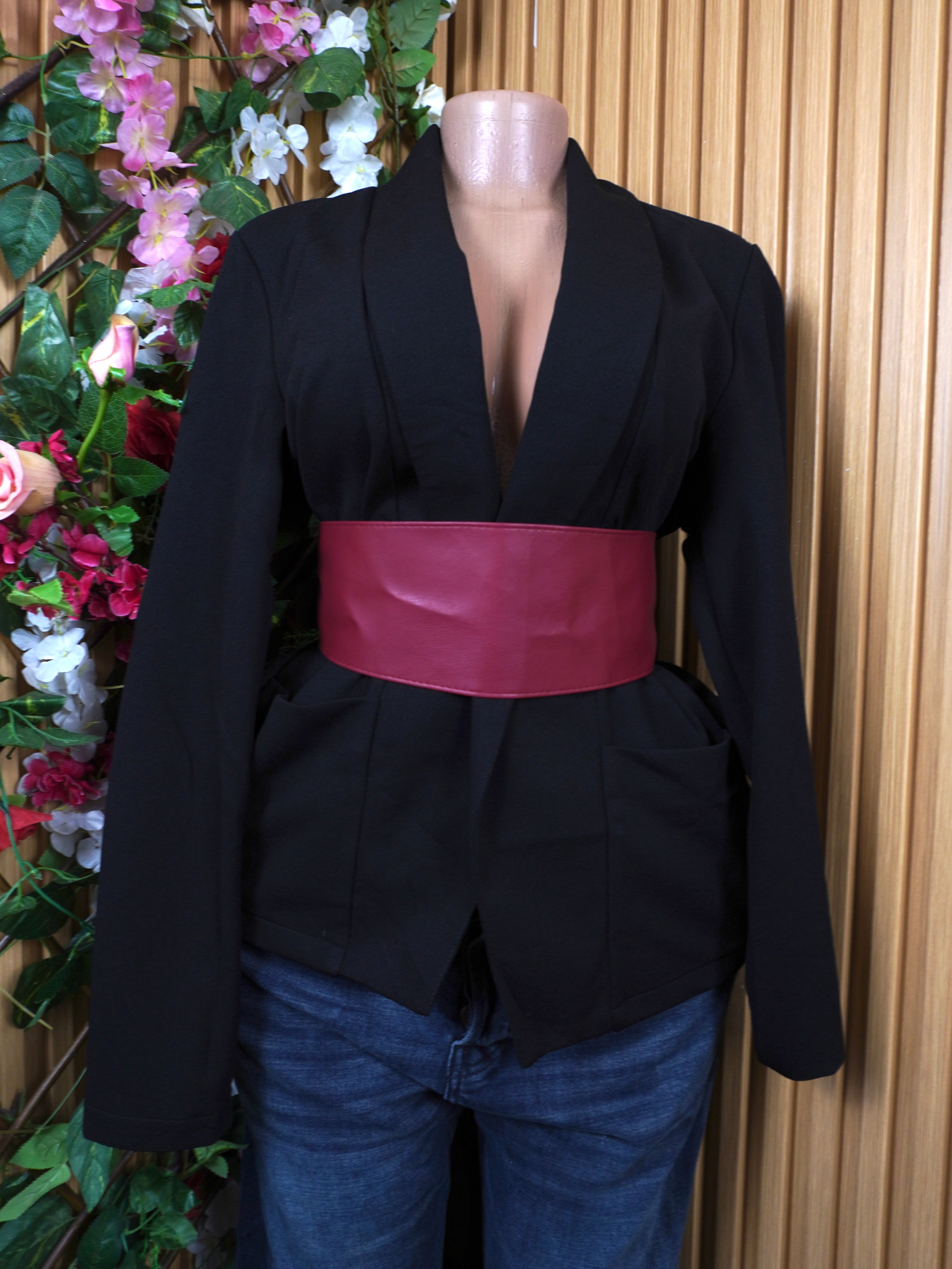 Veste blazer pour femme couleur noire-L