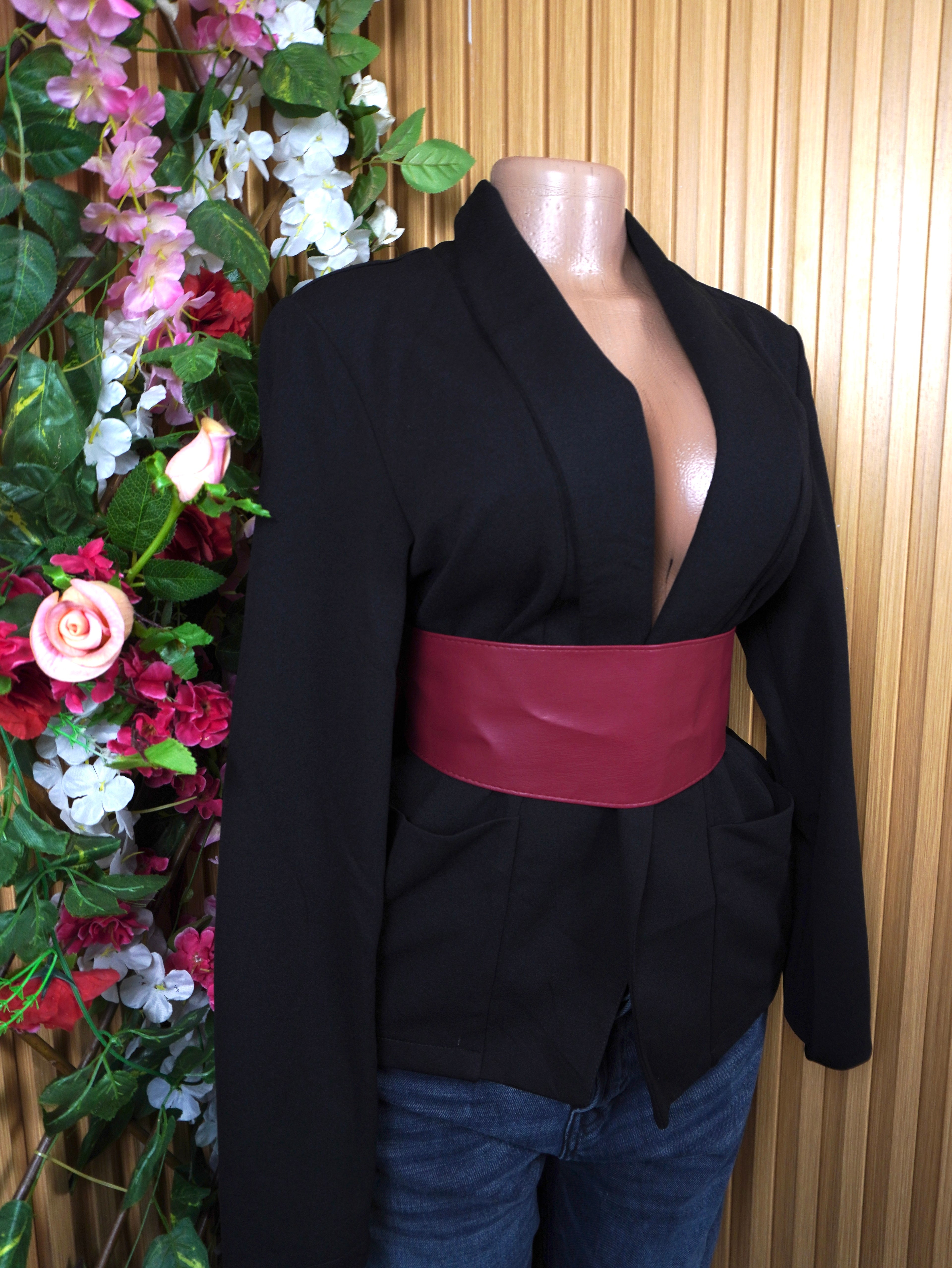 Veste blazer pour femme couleur noire-L