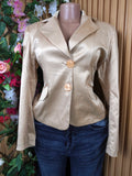 Veste blazer pour femme col chemise à deux boutons-M