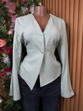 Veste blazer pour couleur bleu ciel one bouton-M