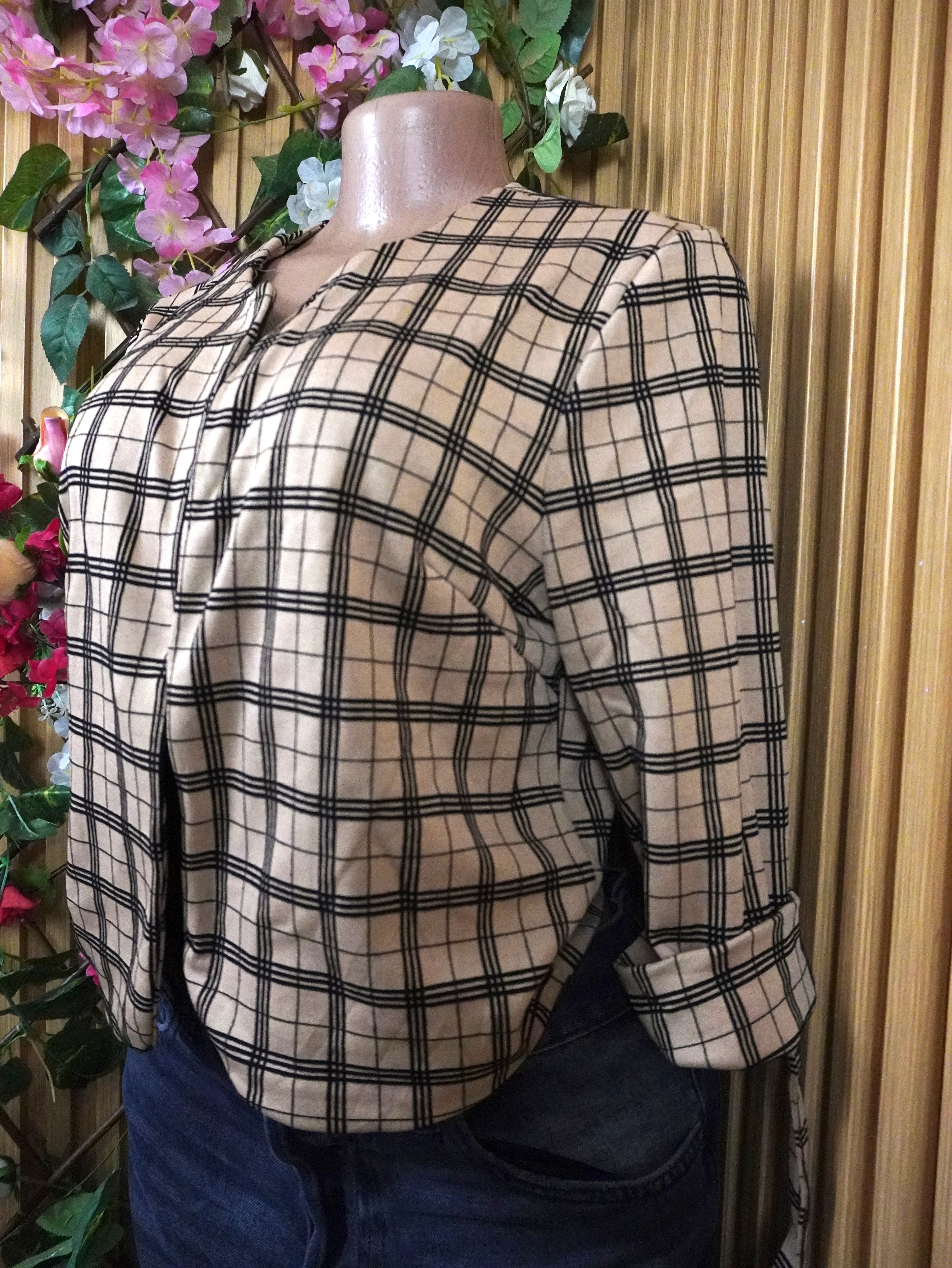 Veste blazer pour femme motif forme géometrique-L