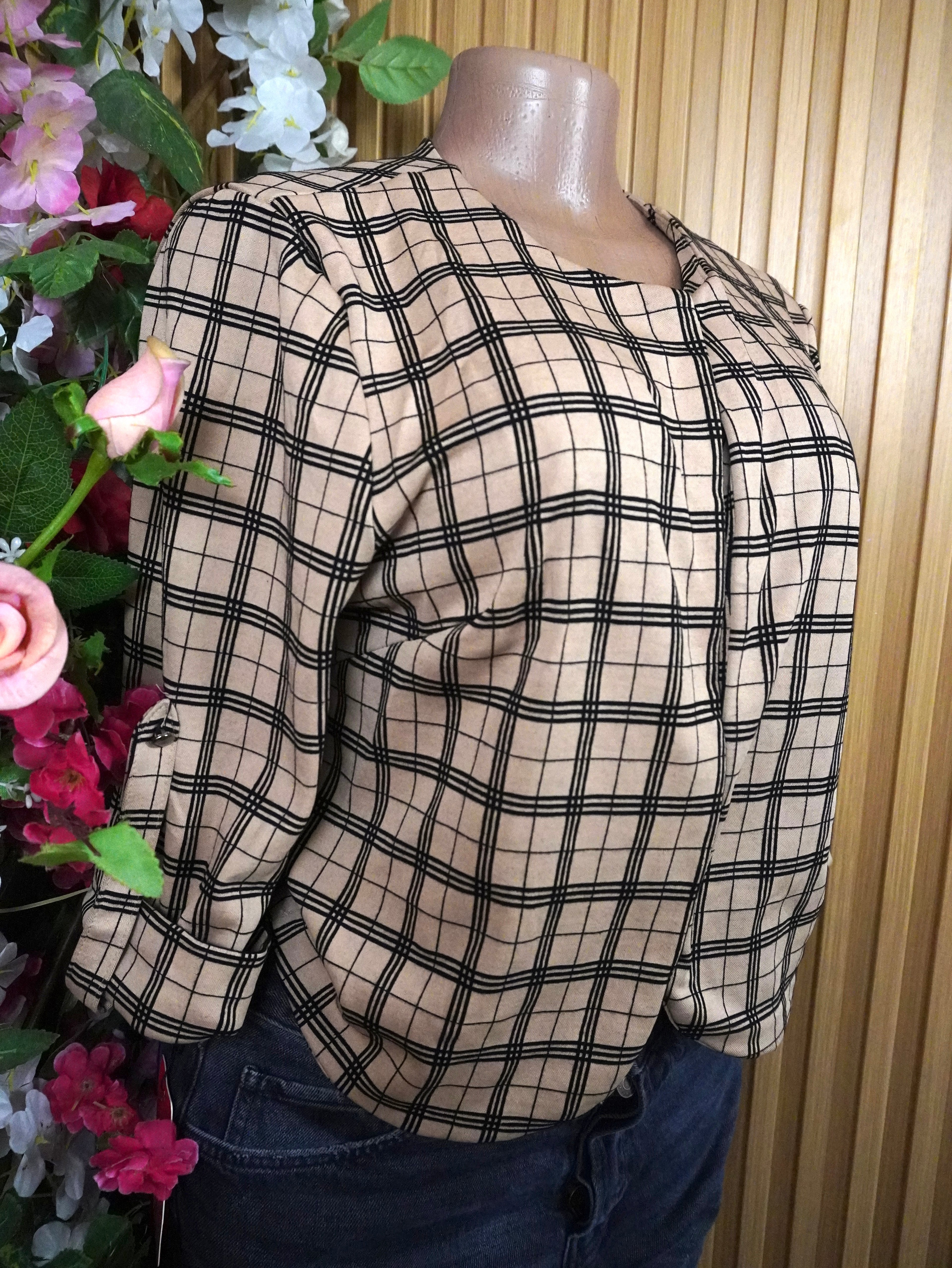 Veste blazer pour femme motif forme géometrique-L
