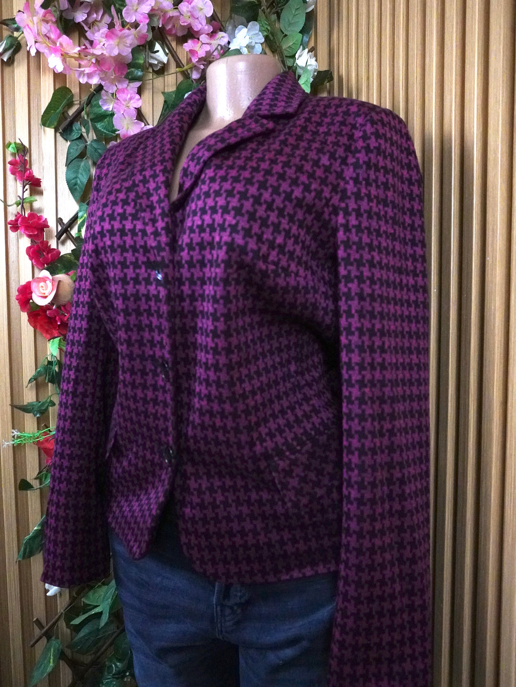 Veste blazer longue pour femme trois boutons-M
