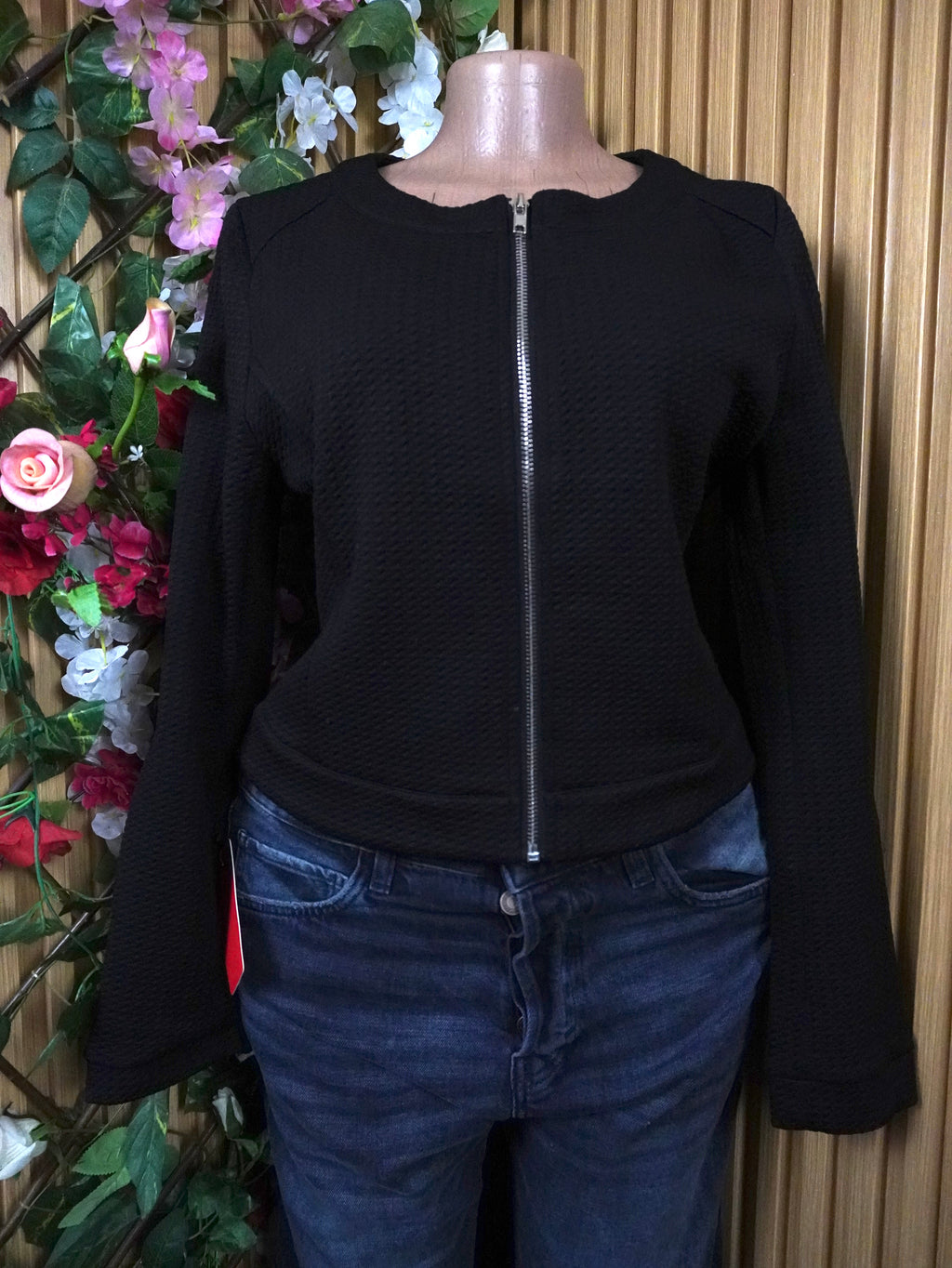 Veste blazer pour femme couleur noir avec tirette-XL