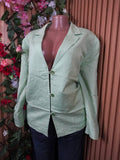 Veste blazer pour femme couleur bleu trois boutons-XXL