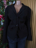Veste blazer pour femme couleur noirone bouton-2XL