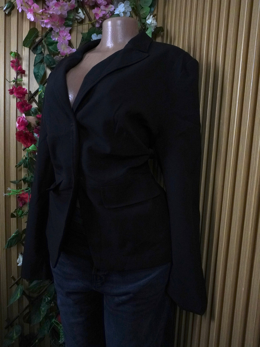 Veste blazer pour femme couleur noirone bouton-2XL