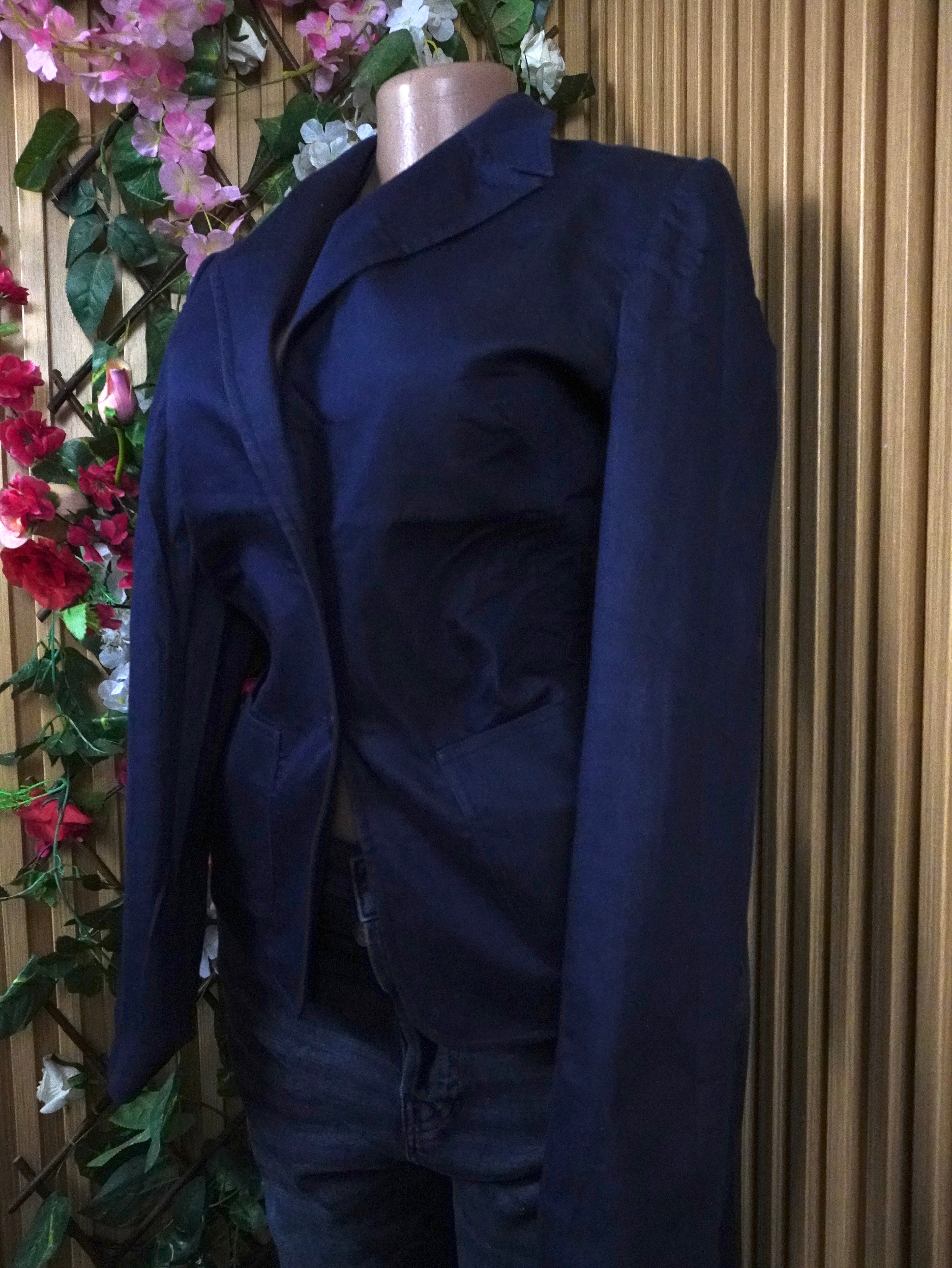 Veste blazer pour femme couleur bleu deux boutons-M