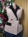 Veste blazer pour femme sans manches-M