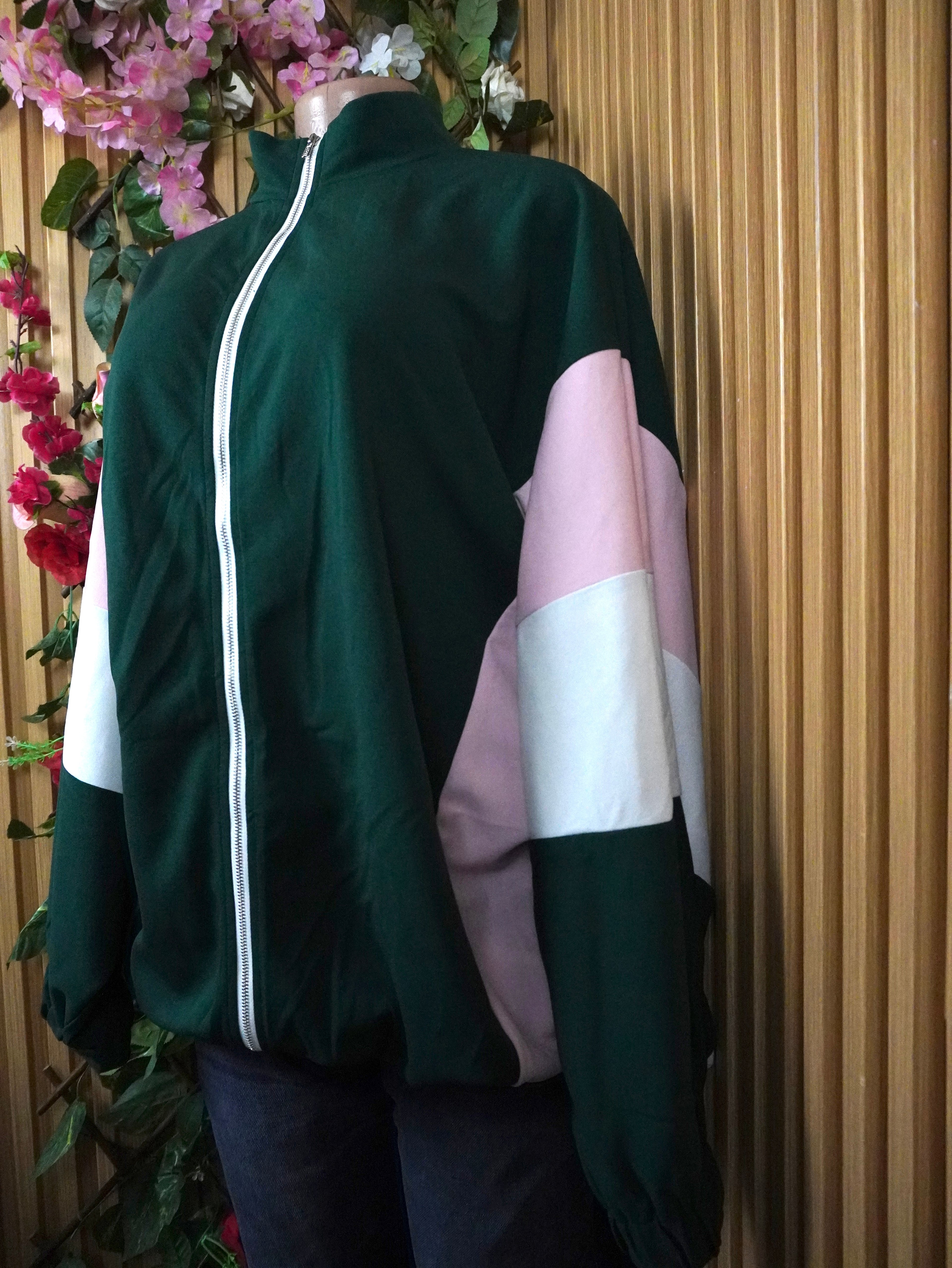 Veste blazer pour femme couleur verte avec tirette-S