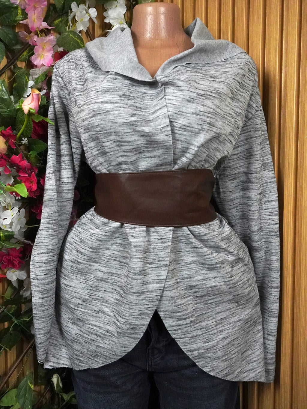 Veste blazer pour femme couleur gris-M