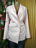 Veste blazer pour femme couleur beige deux boutons-XL