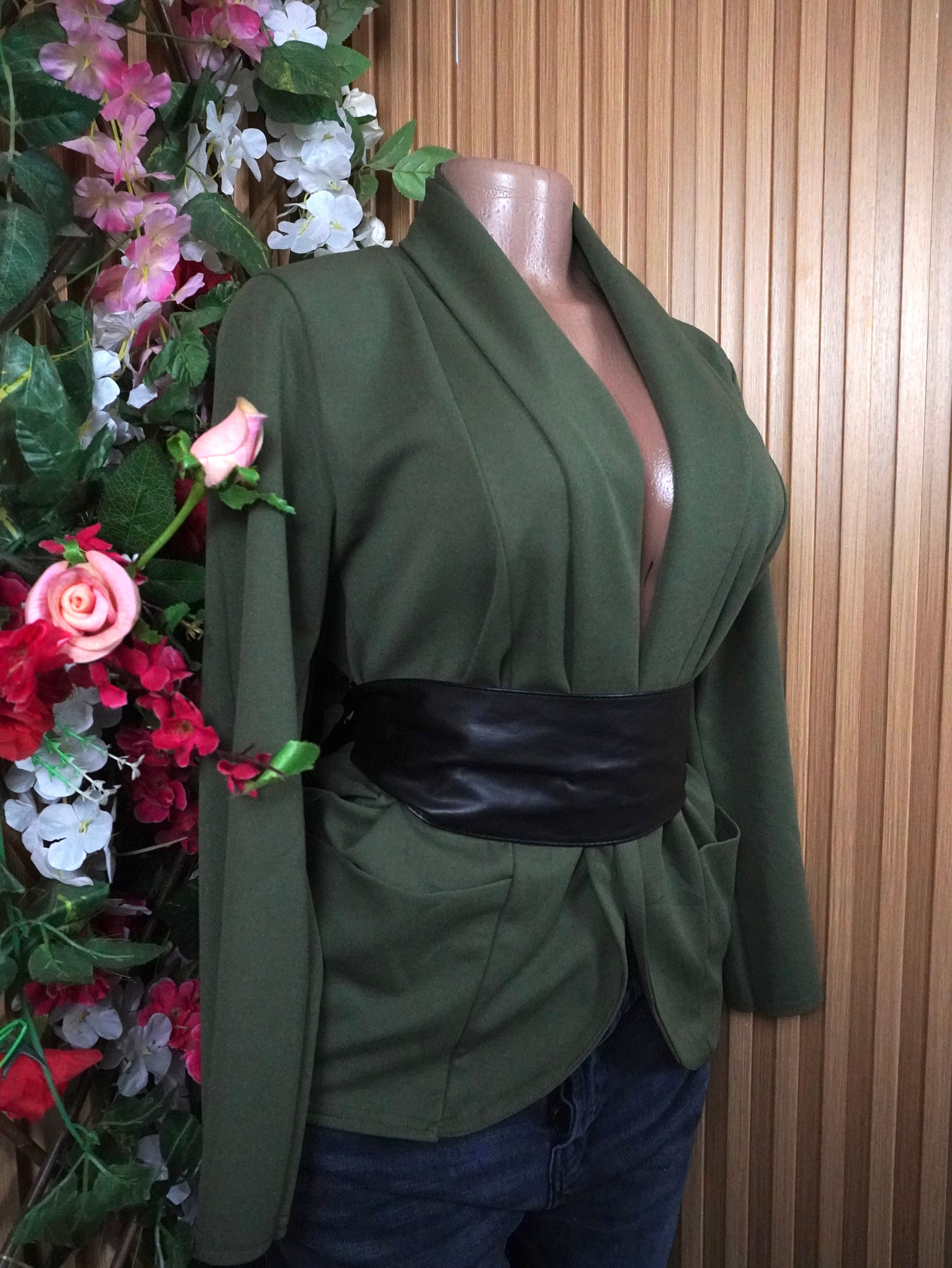 Veste blazer pour femme couleur verte-L