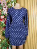 Robe évasée manches longues décolletéé-XL