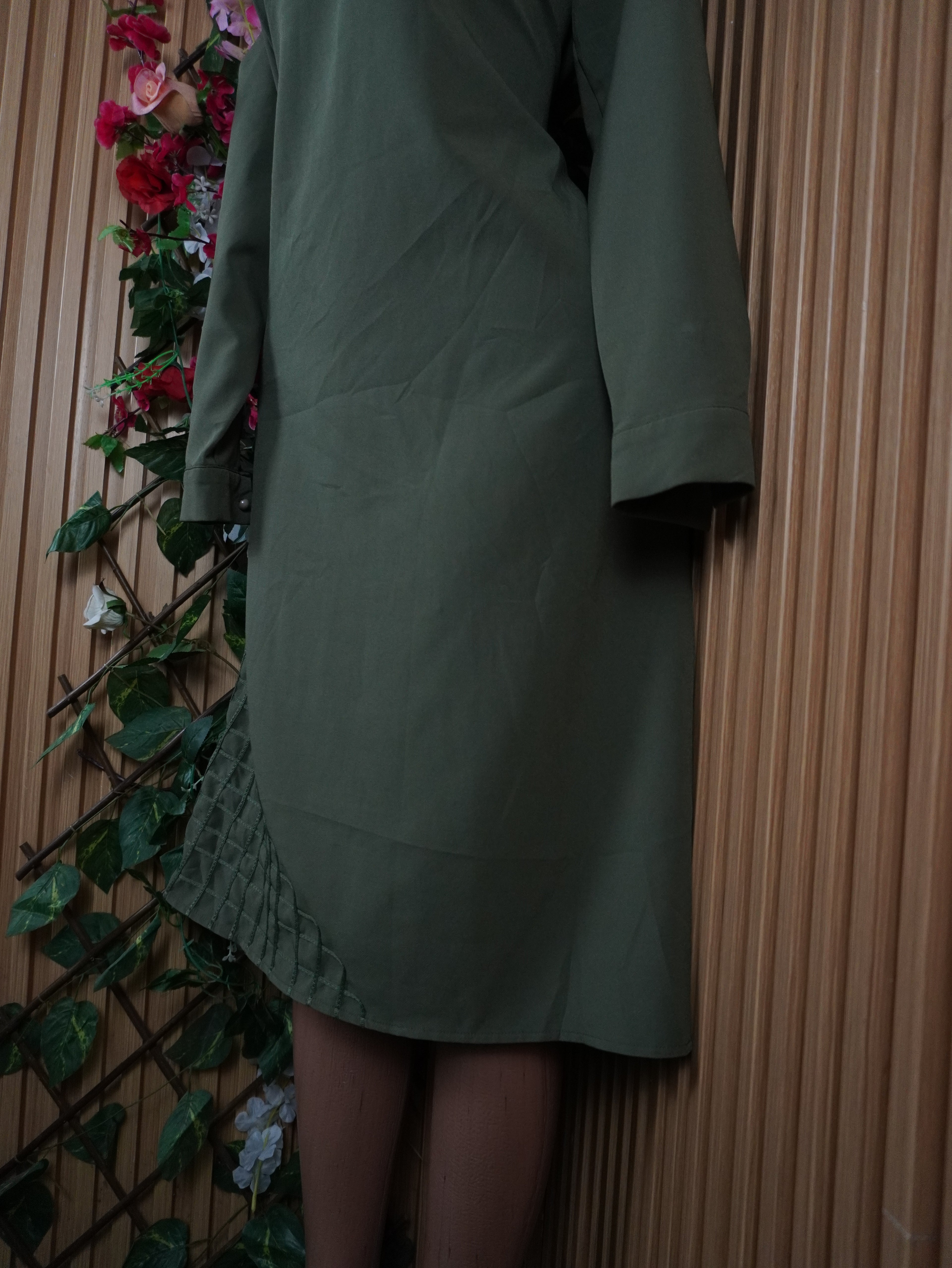 Robe  évasée stylée manches longues-XL
