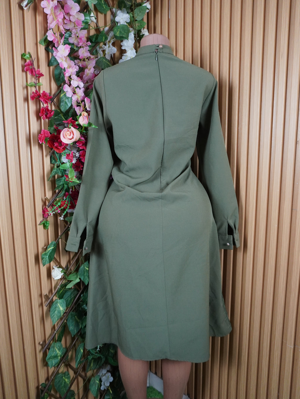 Robe  évasée stylée manches longues-XL