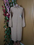 Robe droite longues manches longues col chemise-XXXL