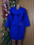 Robe évasée stylée manches longues décolletée-XL