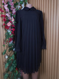 Robe évasée manches longue colle chemise - M