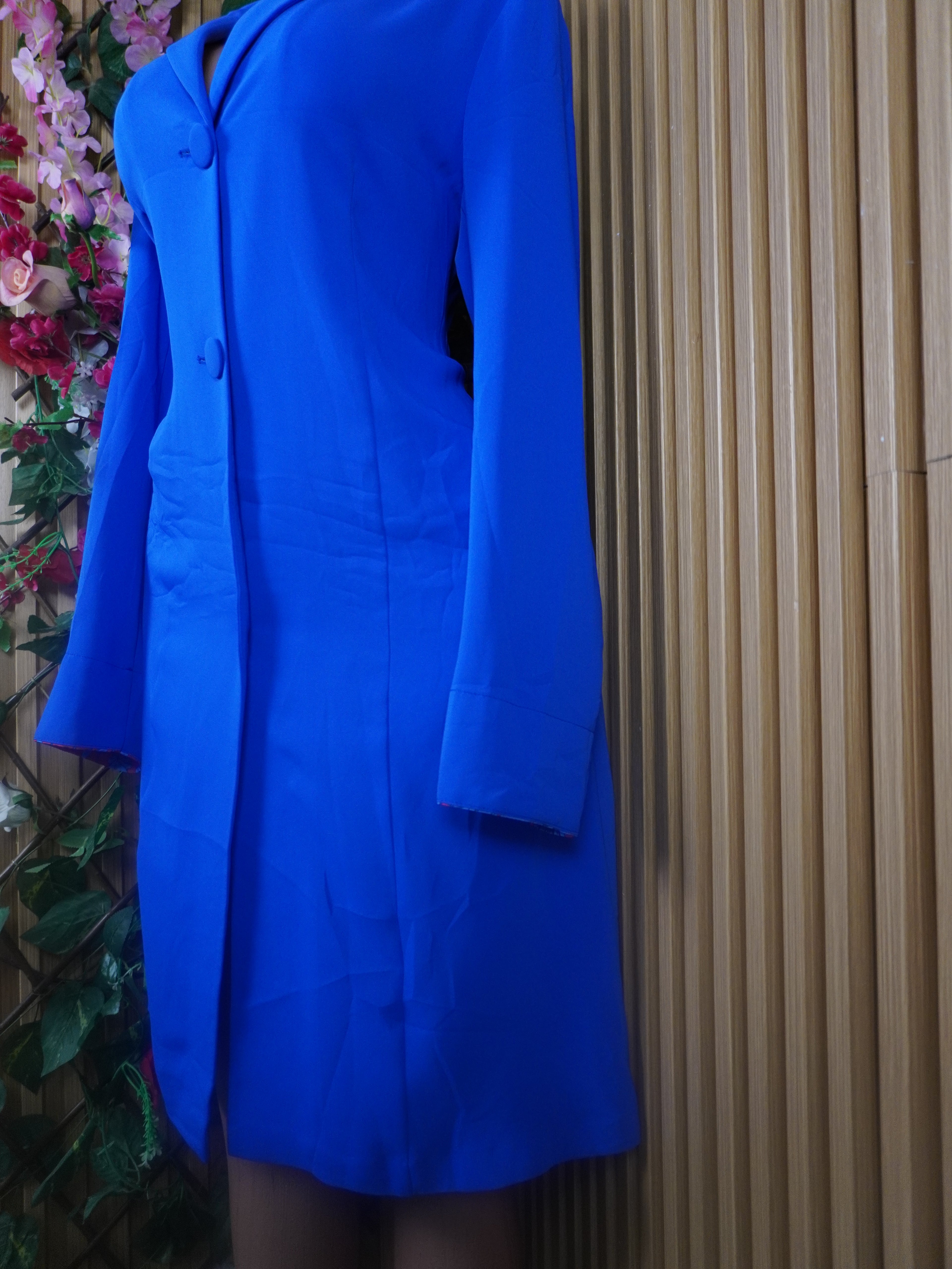 Robe évasée manches longues col chemise-L