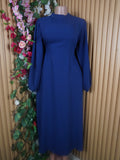 Robe évasée longue manches longues-S