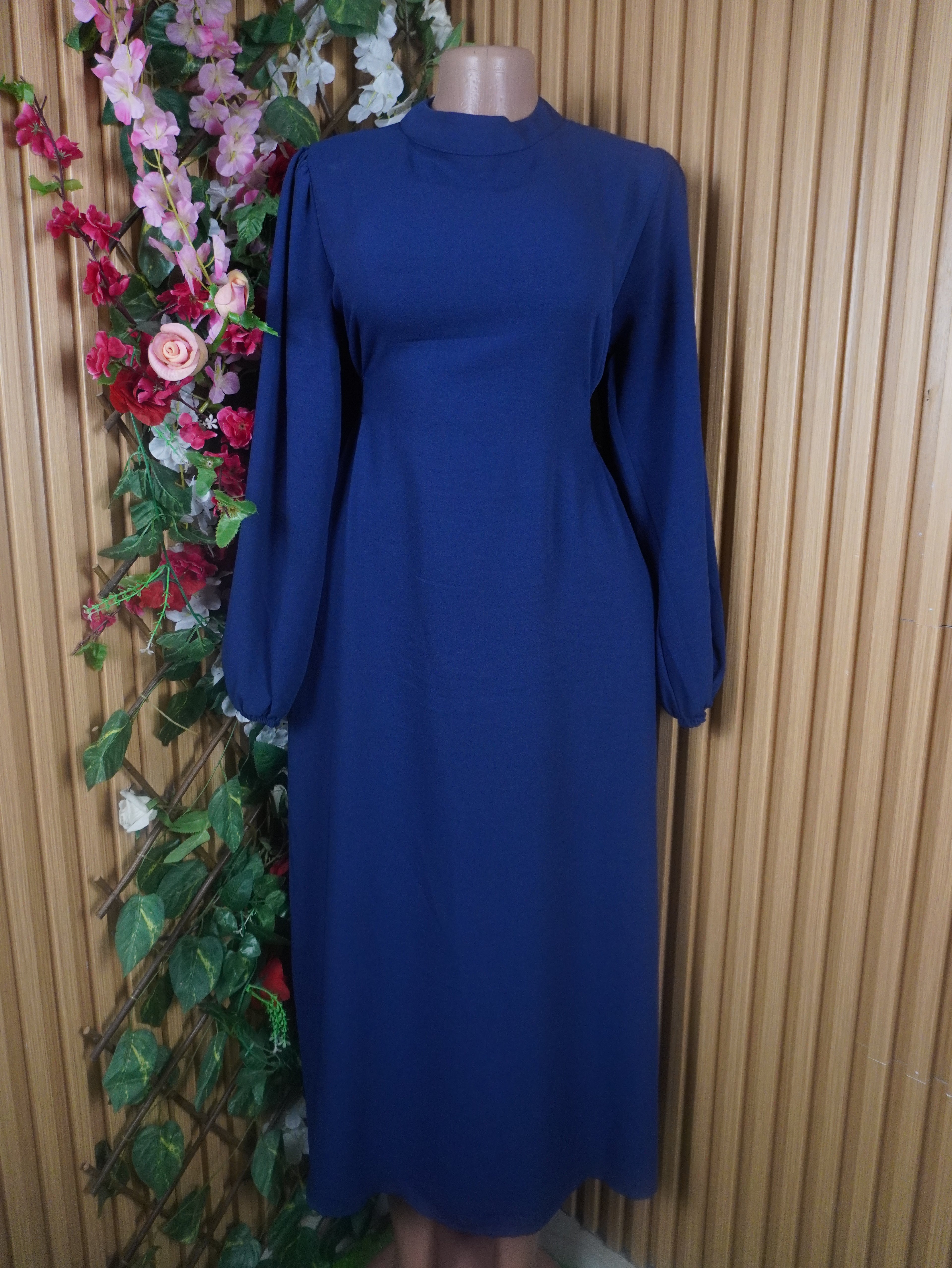 Robe évasée longue manches longues-S