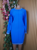 Robe évasée manches longues décolletée-XXL