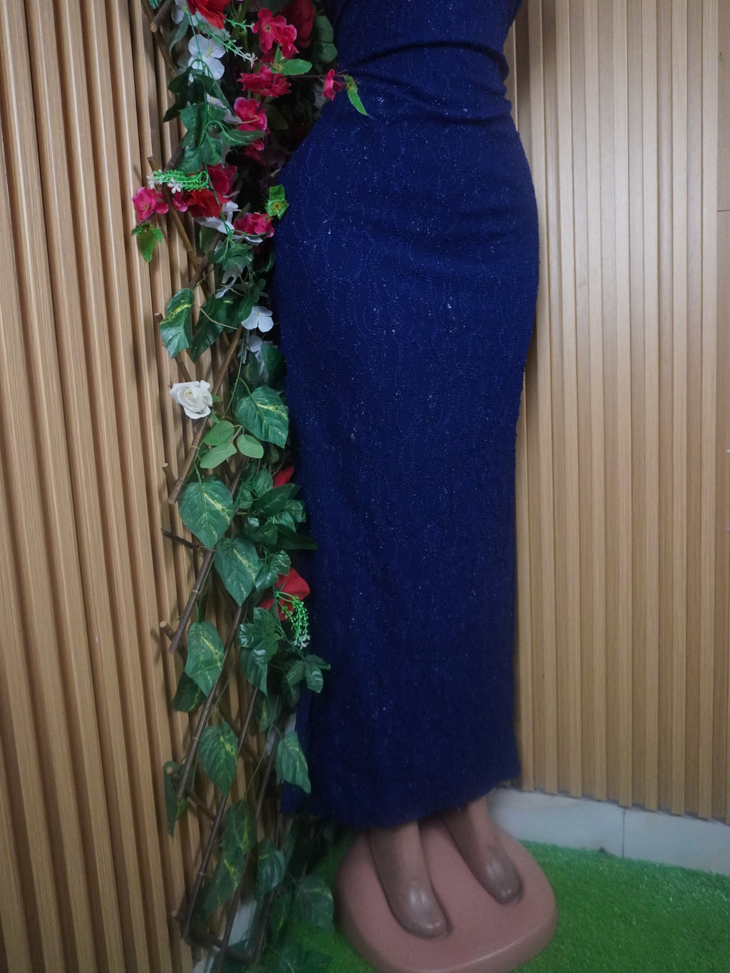 Robe moulante longue à fines bretelles dos-nu-S