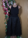 Robe évasée longue sans manches dénudée-L