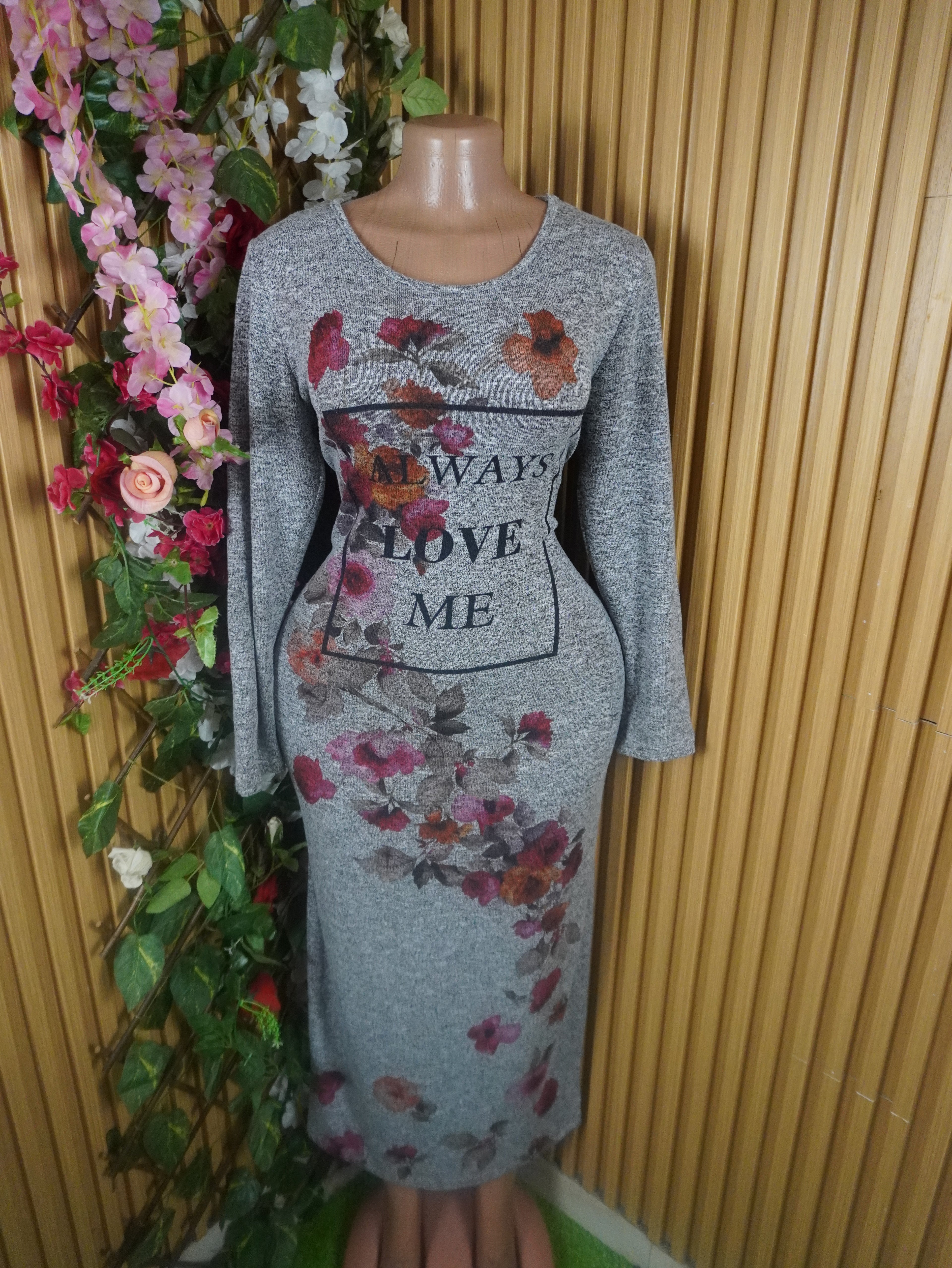 Robe évaée manches courtes décolletée-L (Copie)