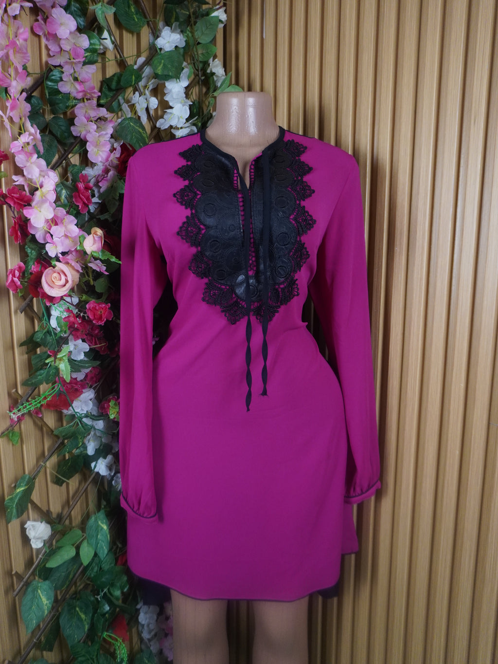 Robe évasée manches longues décolletée-XL (Copie)