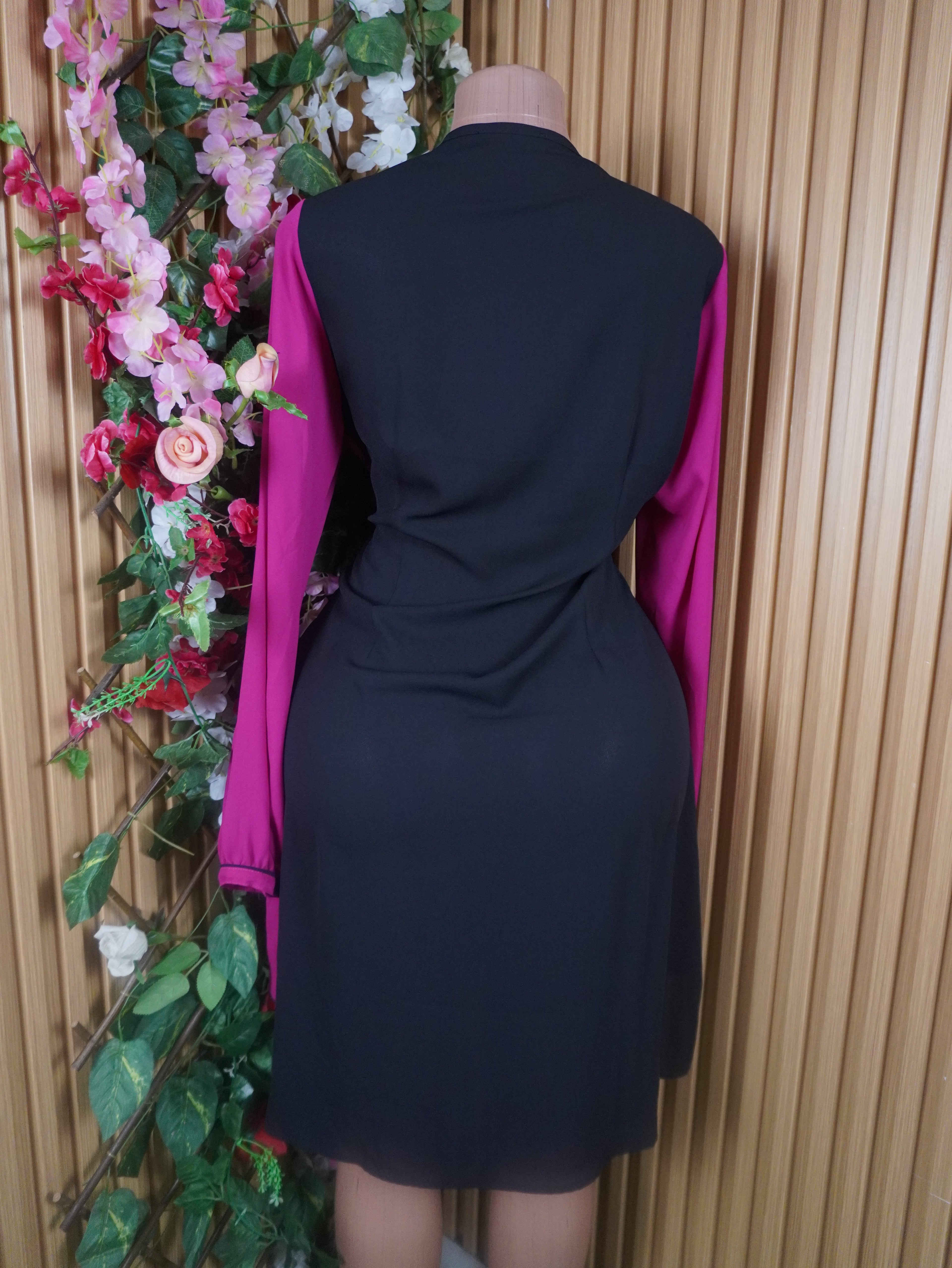 Robe évasée manches longues décolletée-XL (Copie)