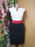 Robe droite sans manches impriméedeux temps-L